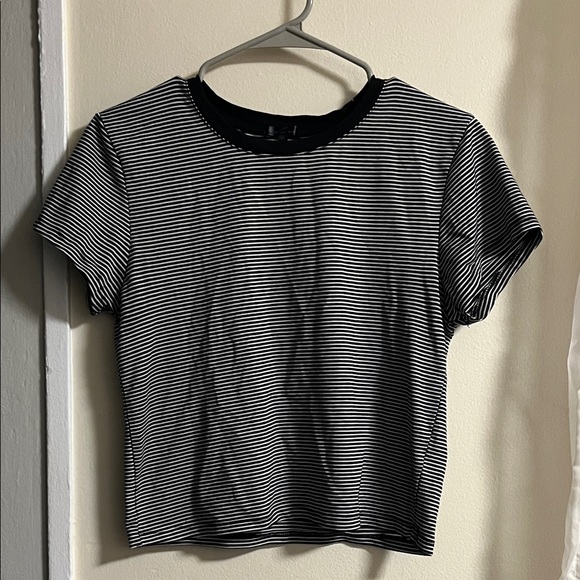 Splash Black and White Striped Tee - Picture 1 of 5